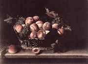 Basket with Peaches and Grapes s MOILLON, Louise